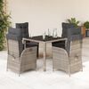 vidaXL Garden Dining Set Grey PE Rattan