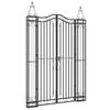 vidaXL Garden Gate Black 47.6"x3.1"x70.9" Wrought Iron