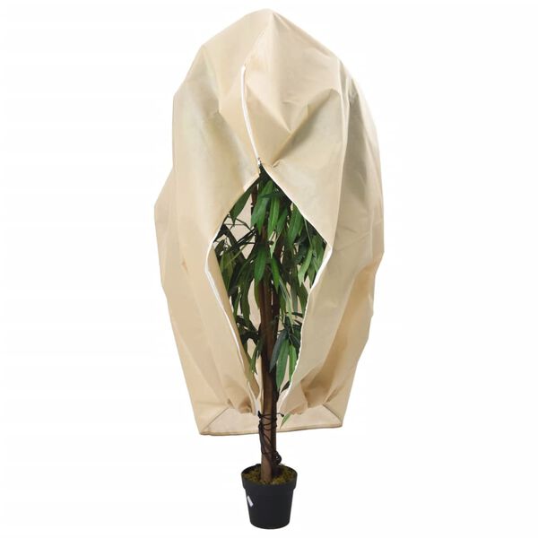 vidaXL Plant Fleece Cover Set of 10 Beige