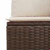 vidaXL Garden Sofa Brown, Cream White