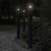 vidaXL Outdoor Floor Lamp Black Stainless Steel Lights
