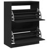 vidaXL Shoe Cabinet Black Engineered wood Tall Shoe Cabinet