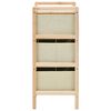 vidaXL Storage Rack Beige Solid Cedar wood, Polypropylene fabric