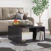 vidaXL Coffee Table Set of 4 High gloss grey Engineered wood Medium