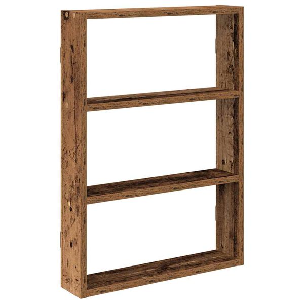 vidaXL Wall Shelf Old Wood Engineered Wood Medium Wall Shelf