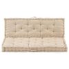 vidaXL Pallet Cushion Beige 100% Cotton Soft, Portable Decorative Inlays