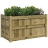 vidaXL Garden Planter Natural wood Treated pine wood Medium