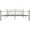 vidaXL Bed Frame Gray Metal Super King Simple Bed Frame Rectangular
