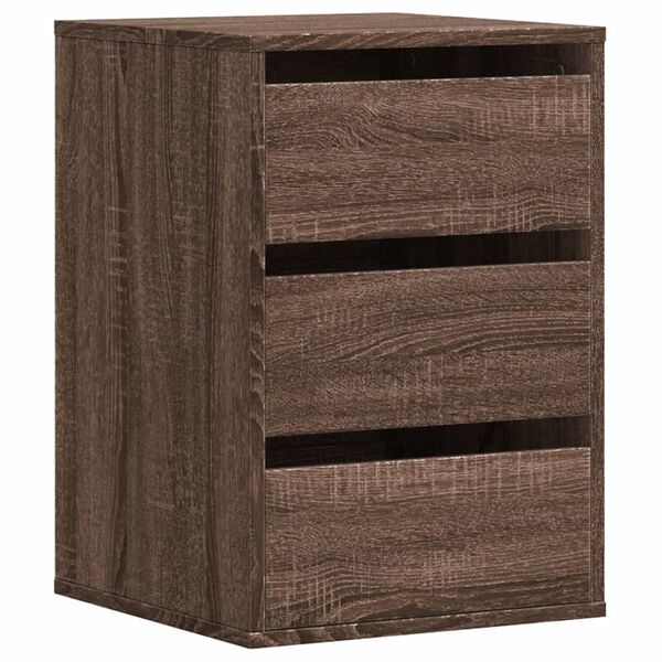 vidaXL Chest of Drawers Brown Oak Engineered Wood Small Chest of Drawers