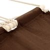 vidaXL Hammock Brown Cotton and Polyester Large Foldable Hammock
