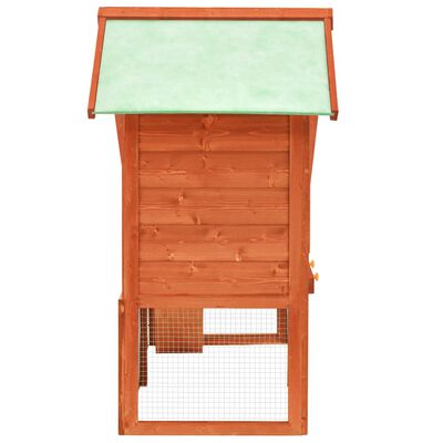 vidaXL Rabbit Hutch 55.1"x24.8"x47.2" Solid Firwood