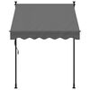 vidaXL Retractable Awning Anthracite Polyester with PU coating, Steel