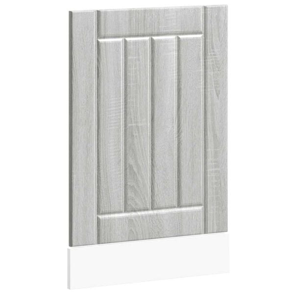 vidaXL Dishwasher Panel Gray Sonoma Engineered wood Standard Durable