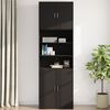 vidaXL Wall Cabinet Black Engineered Wood 31.5 x 16.7 x 25.2 in Cabinet