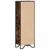 vidaXL Bookcase Smoked oak Engineered wood, Metal Medium Bookcase