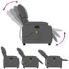vidaXL Massage Recliner Chair Dark grey