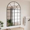 vidaXL Wall Mirror Black Glass, Iron 59.1 x 39.4 in Minimalistic