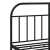 vidaXL Bed Frame Black Powder-Coated Steel 53.1 x 74.8 in, Double