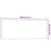 vidaXL Wall-mounted Magnetic Board Black 31.5"x11.8" Tempered Glass