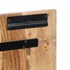 vidaXL Headboard Natural wood Solid Acacia wood Double Industrial