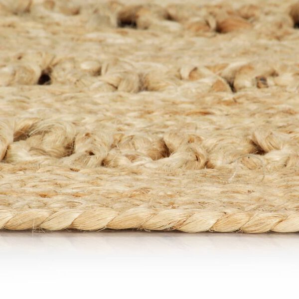 vidaXL Area Rug Natural Jute Large Durable Area Rug Round
