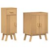 vidaXL Bathroom Furniture Set with Door 2 pcs Brown 114 x 43 x 73.5 cm