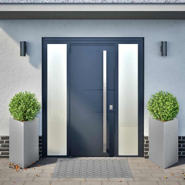 vidaXL Garden Planter Set of 2 Silver Galvanized steel Medium Durable