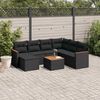 vidaXL Garden Sofa Set Black