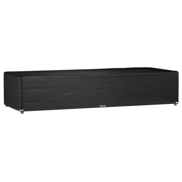 vidaXL Sunlounger Cover Black Polyethylene, Aluminum