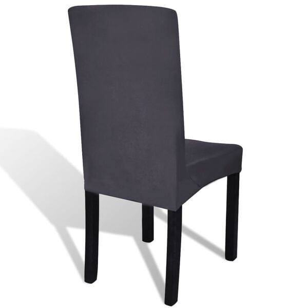 vidaXL Chair Cover Set of 4 Anthracite 90% Polyester, 10% Elastane