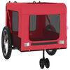 vidaXL Pet Bike Trailer Red and Black Oxford Fabric and Iron
