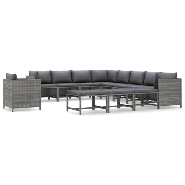 vidaXL Garden Lounge Set Gray, Anthracite