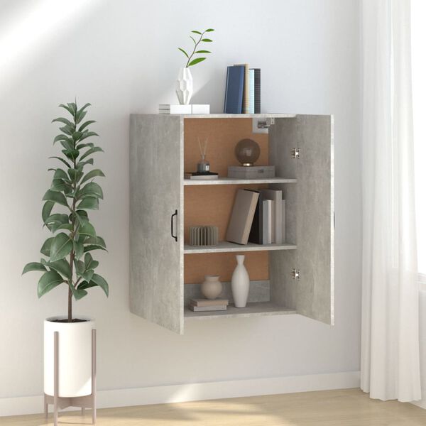 vidaXL Hanging Cabinet Concrete Grey Engineered Wood Medium