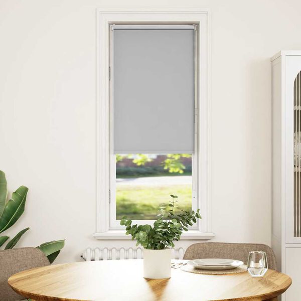 vidaXL Roller Blind Light Gray Polyester, Aluminum 15.7 x 59.1 in