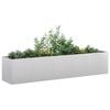vidaXL Planter Grey Galvanized Steel Large Decorative Inlays Planter