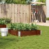 vidaXL Garden Planter Brown Solid pine wood 39.4 x 39.4 x 8.5 in