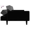 vidaXL Sofa Bed Black Velvet (100% polyester), Wood, Foam 2-Seater