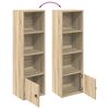 vidaXL Bookcase Sonoma oak Engineered wood Medium Bookcase Rectangular