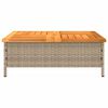 vidaXL Parasol Base Cover Beige and brown PE Rattan and Acacia Wood
