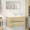vidaXL Bathroom Cabinet With Mirror Sonoma oak Engineered wood