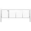 vidaXL Garden Gate Steel 137.8x39.4" Silver