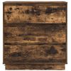 vidaXL Bedside Cabinet with Drawer Smoked Oak 27.95 x 13.58 x 29.53 in