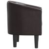 vidaXL Tub Chair Brown Faux leather, pinewood, plywood, plastic Medium