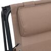 vidaXL Folding Deck Chair Textilene Taupe