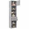 vidaXL Slim Storage Cabinet Grey Sonoma Engineered Wood Slim/Tall