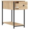 vidaXL Bedside Cabinet Sonoma Oak Engineered wood Compact