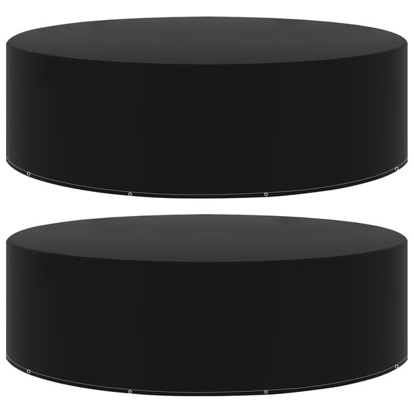 vidaXL Garden Furniture Cover Set of 2 Black Polyethylene, Aluminum