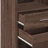 vidaXL Highboard Brown oak Engineered wood Large Highboard Rectangular
