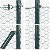 vidaXL Fence Post Green 82.02 x 4.92 ft (1.42 in mesh) Steel