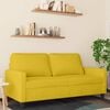 vidaXL 2-seater Sofa Yellow Velvet (100% polyester), metal, foam